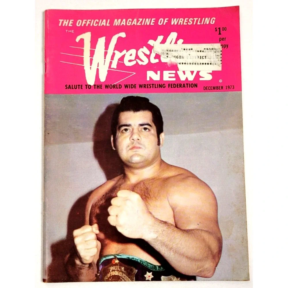 WRESTLING NEWS DEC 1973 - LARRY‎ HENNING / ANDRE THE GIANT / VERNE GAGNE